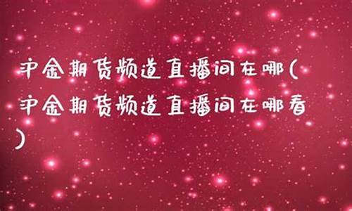 沪金期货频道在线直播回放(沪金期货频道在线直播回放在哪看)_https://www.hn-life.com_深交所_第1张